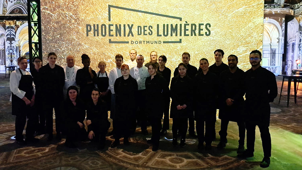 BUHL-Mitarbeiter in Dortmund bei der Ausstellung Phoenix des lumieres